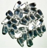 30 16x7mm Transparent Crystal Drop Beads